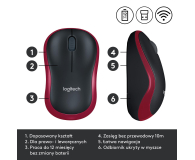 LOGITECH M185 RED 910-002240 - 69077 - zdjęcie 7
